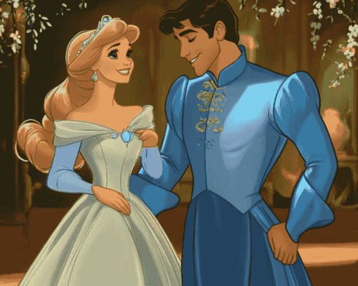 Cinderella and Prince Charming Diamond Painting