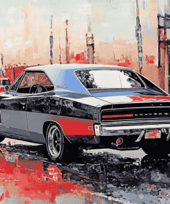 Classic 1968 Dodge Charger Diamond Painting