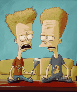 Classic Beavis And Butthead Diamond Painting