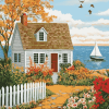 Classic Cape Cod House Diamond Painting