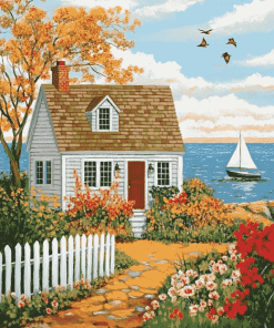 Classic Cape Cod House Diamond Painting