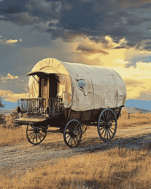 Classic Covered Wagon Diamond Painting