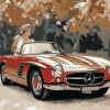 Classic Mercedes SL 300 Diamond Painting