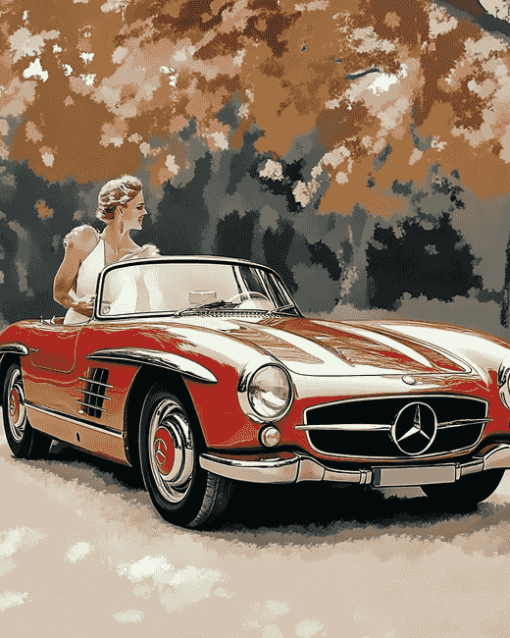 Classic Mercedes SL 300 Diamond Painting