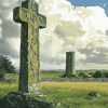 Clonmacnoise Cross Scenic Views Diamond Painting