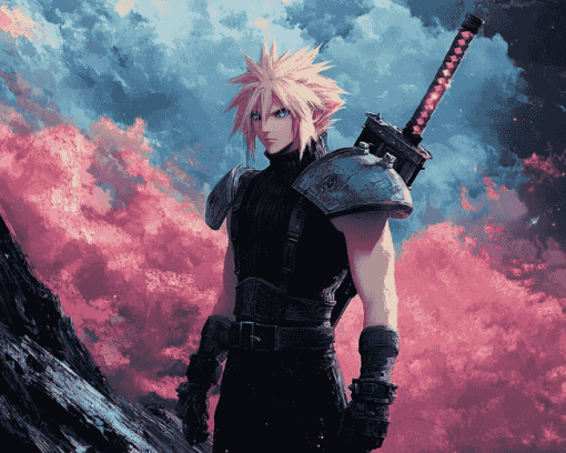 Cloud Strife Anime Diamond Painting