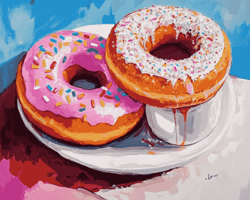 Coffee and Donut Treats Diamond Painting