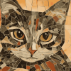 Collage Mosaic Cat Diamond Painting