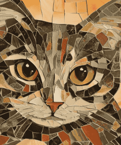 Collage Mosaic Cat Diamond Painting