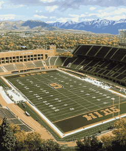 Colorado Buffaloes Stadium Landscape Diamond Painting