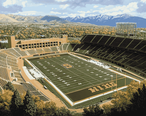 Colorado Buffaloes Stadium Landscape Diamond Painting