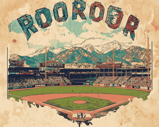 Colorado Rockies Vintage Baseball Diamond Painting
