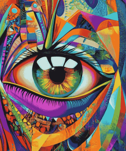 Colorful Abstract Eye Art Diamond Painting