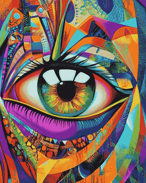 Colorful Abstract Eye Art Diamond Painting