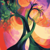 Colorful Abstract Female Tree Diamond Painting