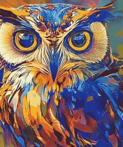 Colorful Abstract Owl Diamond Painting