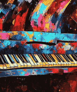 Colorful Abstract Piano Diamond Painting