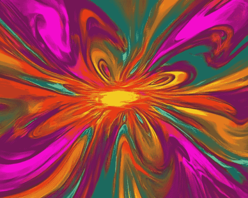 Colorful Abstract Sun Diamond Painting