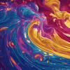 Colorful Abstract Waves Diamond Painting