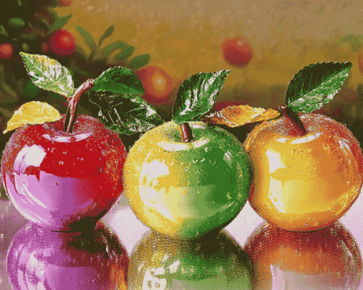 Colorful Apple Glass Diamond Painting