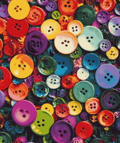 Colorful Button Patterns Diamond Painting