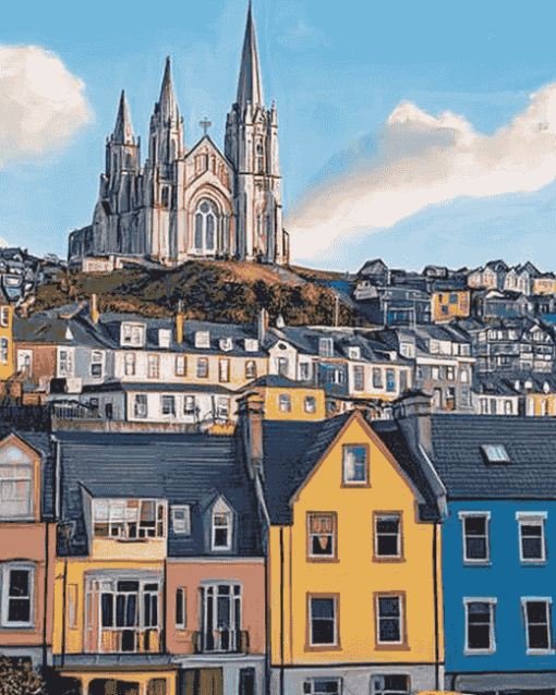 Colorful Cobh Cathedral Diamond Painting