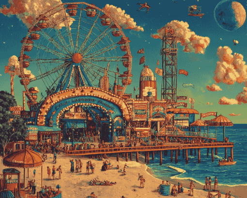 Colorful Coney Island Diamond Painting