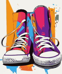 Colorful Converse Pop Art Diamond Painting