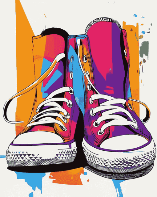 Colorful Converse Pop Art Diamond Painting