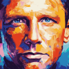 Colorful Daniel Craig Celebrity Diamond Painting