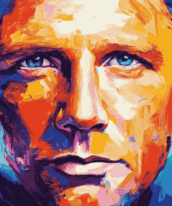 Colorful Daniel Craig Celebrity Diamond Painting