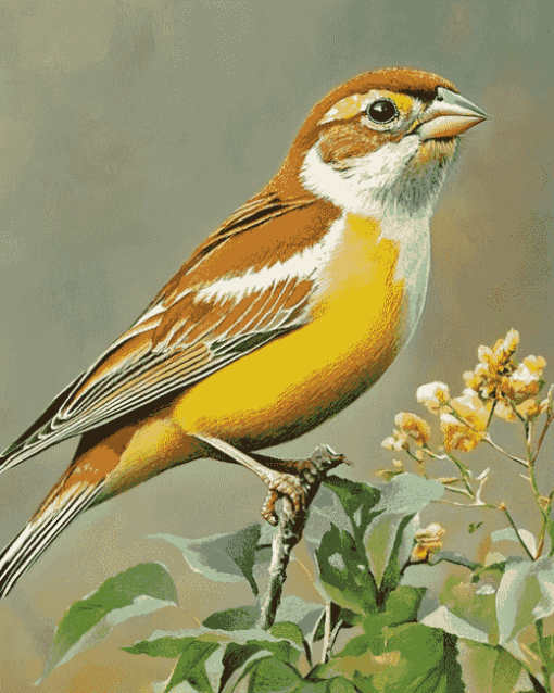 Colorful Dickcissel Bird Diamond Painting