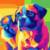 Colorful Dog Pop Art Diamond Painting