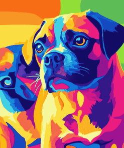 Colorful Dog Pop Art Diamond Painting