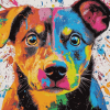 Colorful Dog Splatter Diamond Painting