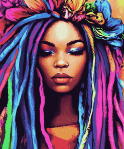 Colorful Dreadlocks Diamond Painting