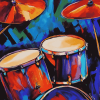 Colorful Drum Abstract Diamond Painting