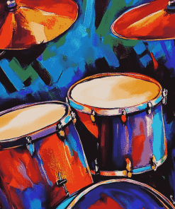 Colorful Drum Abstract Diamond Painting