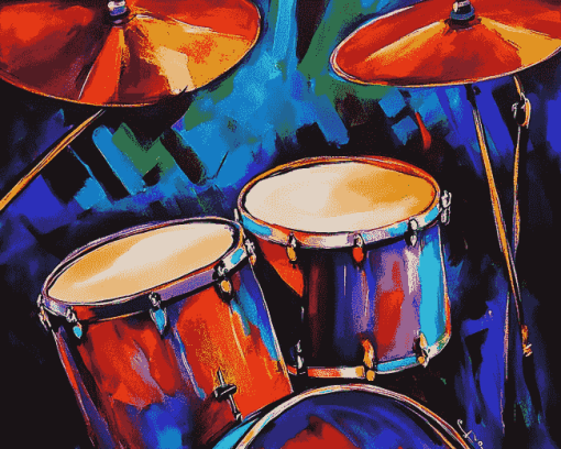 Colorful Drum Abstract Diamond Painting