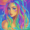 Colorful Fantasy Girl Diamond Painting