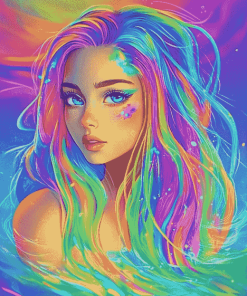 Colorful Fantasy Girl Diamond Painting