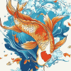 Colorful Koi Carp Diamond Painting