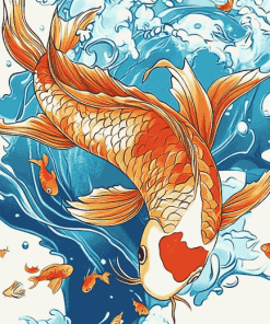 Colorful Koi Carp Diamond Painting