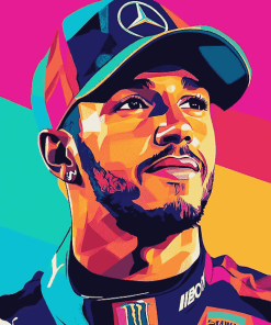 Colorful Lewis Hamilton Pop Art Diamond Painting