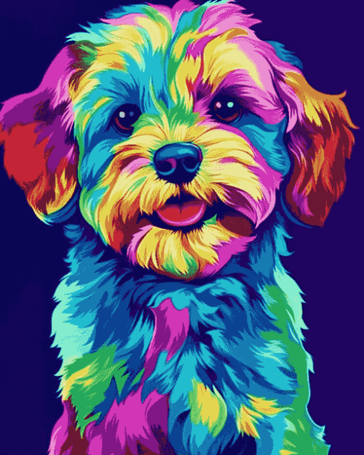 Colorful Maltese Puppies Diamond Painting