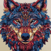 Colorful Mandala Wolf Diamond Painting