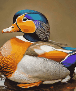 Colorful Mandarin Duck Diamond Painting