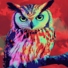 Colorful Night Owl Diamond Painting