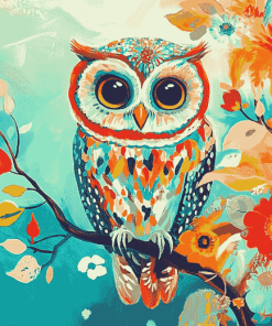 Colorful Owl Starla Michelle Diamond Painting