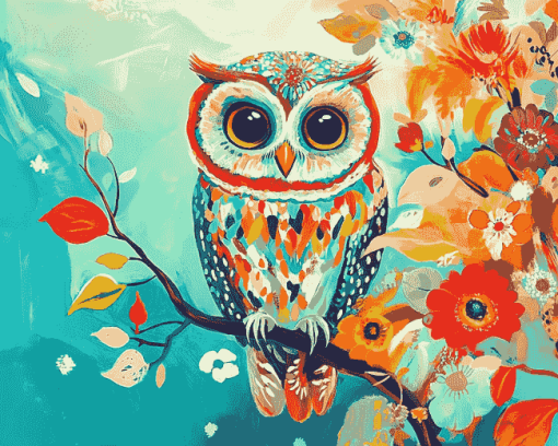 Colorful Owl Starla Michelle Diamond Painting